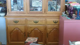 Solid Oak Dining Room Hutch